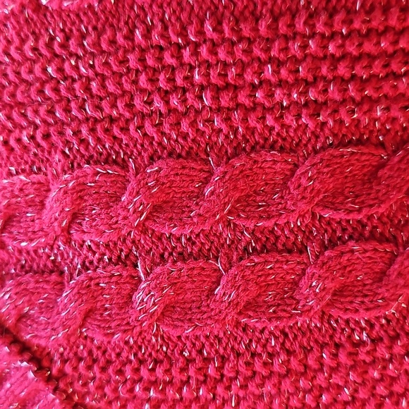 Style & Co. V-Neck Red Sweater Size M - Picture 3 of 5